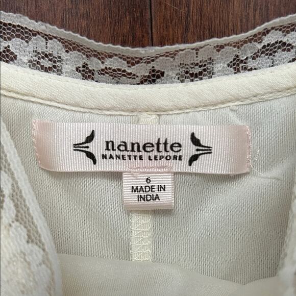 Nanette Lepore Palamino Cottagecore Cream Lace Embroidered Midi Dress, Size 6 - Picture 15 of 16